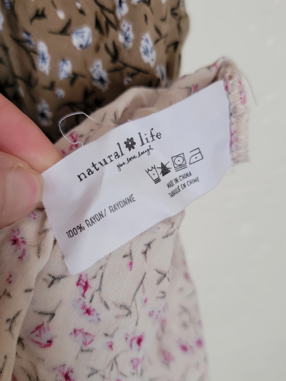 NATURAL LIFE Brown and Pink Tiered Floral Maxi Dress - Picture 5 of 6